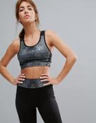 Haus By Hoxton Haus Snake Gym Crop Top - Black