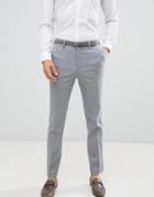 New Look Smart Slim Pants In Gray - Gray