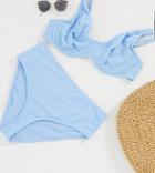 Peek & Beau Curve Exclusive Frill High Waist Bikini Bottom In Blue-blues