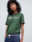 Champion Oversized T-shirt With Front Logo - Green