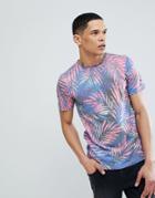 Another Influence All Over Tropical Print T-shirt - Pink