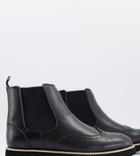 Truffle Collection Wide Fit Casual Chelsea Boots In Black