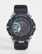 Casio G Shock Unisex Silicone Watch In Black Ga-2200m-1aer-orange