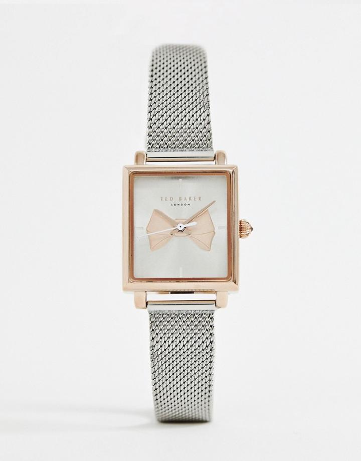 Ted Baker Isabella Square Mesh Watch - Silver