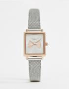 Ted Baker Isabella Square Mesh Watch - Silver