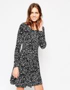 Yumi Knit Dress With Long Sleeves - Black