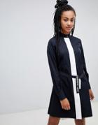 Karl Lagerfeld Poplin Shirt Dress With Pleats - Black