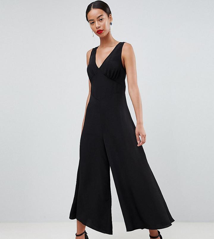 Asos Design Tall Sleeveless Tea Jumpsuit - Pink