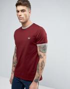 Fred Perry Twin Tipped T-shirt In Red - Red