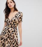 Parisian Tall Leopard Print Dress - Brown