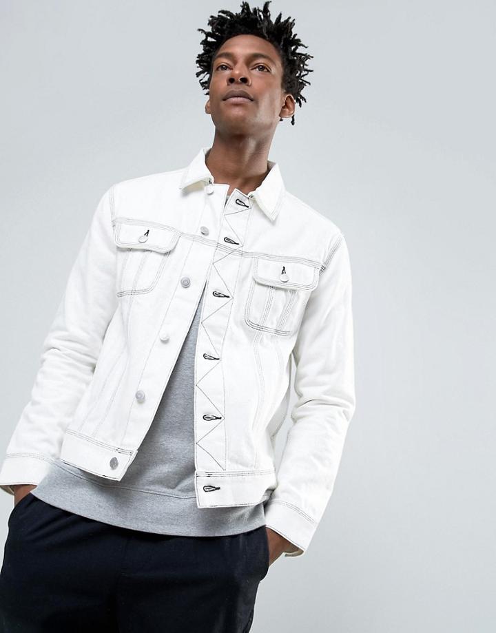 Weekday Musk Denim Jacket - White