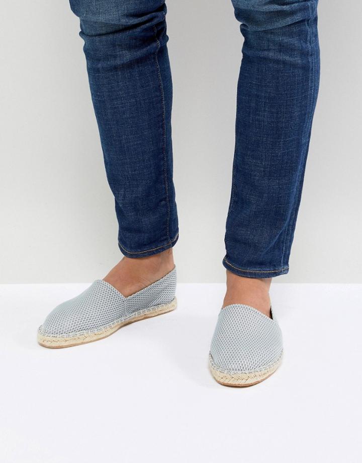 Asos Design Espadrilles In Gray Mesh - Gray