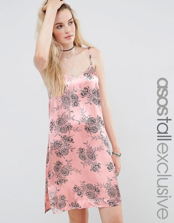 Asos Tall Floral Print Cami Mini Dress - Multi