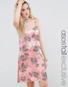 Asos Tall Floral Print Cami Mini Dress - Multi