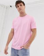 Asos Design Relaxed T-shirt With Crew Neck In Pink