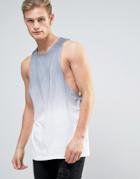 Another Influence Drop Armhole Ombre Tank Tank - Gray