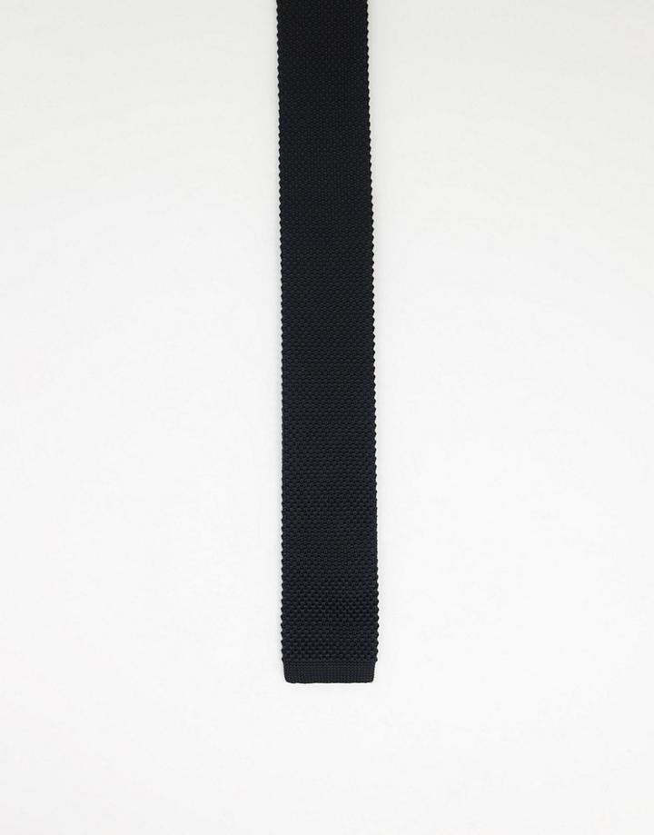 Gianni Feraud Knitted Tie In Black