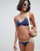 Dorina Bora Bora Triangle Bikini Top In Blue - Navy