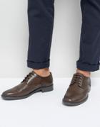 Frank Wright Brogues In Brown Leather - Brown