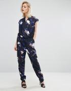 Selected Femme Printed Sleeveless Jumpsuit - Multi