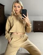 Influence Set Ruched Front Sweater In Camel-brown