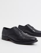 Redfoot Smart Leather Derby Lace Up Shoes In Black