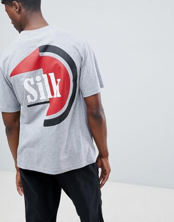 Systvm Oversized Silk Back Print T-shirt - Gray