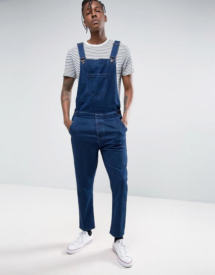 Noak Denim Overalls In Indigo - Blue