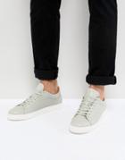Selected Homme Sneaker In Gray Leather With White Sole - Gray