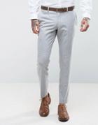 Selected Homme Skinny Wedding Suit Pants In Cross Hatch - Gray