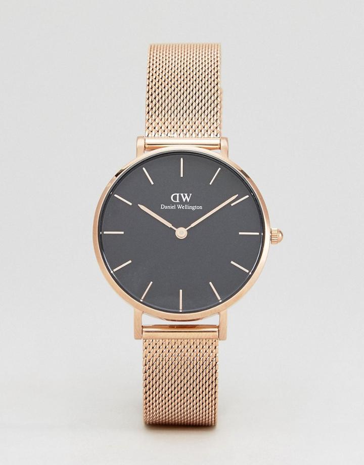 Daniel Wellington Dw00100161 Mesh Watch In Rose Gold - Gold