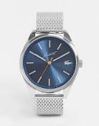 Lacoste Silver Mesh Watch With Blue Dial 2011053