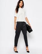 Mango Tailored Peg Pants - Dark Gray