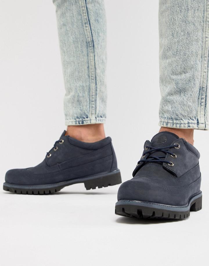 Timberland X Engineered Garments Oxford Brogues In Navy - Black