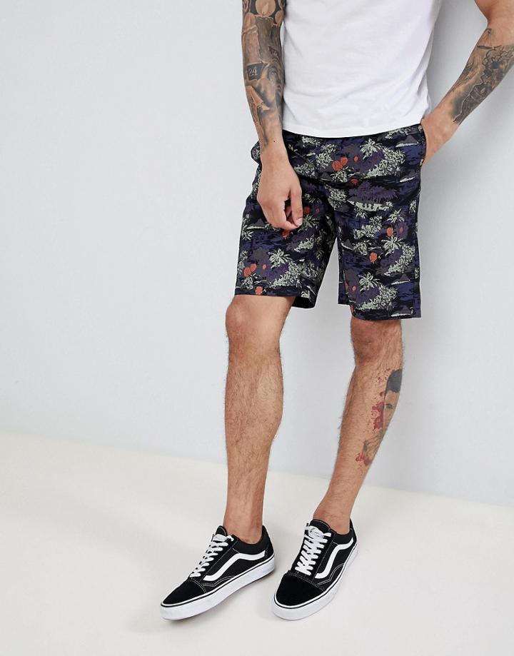 D-struct Printed Summer Two-piece Shorts - Black
