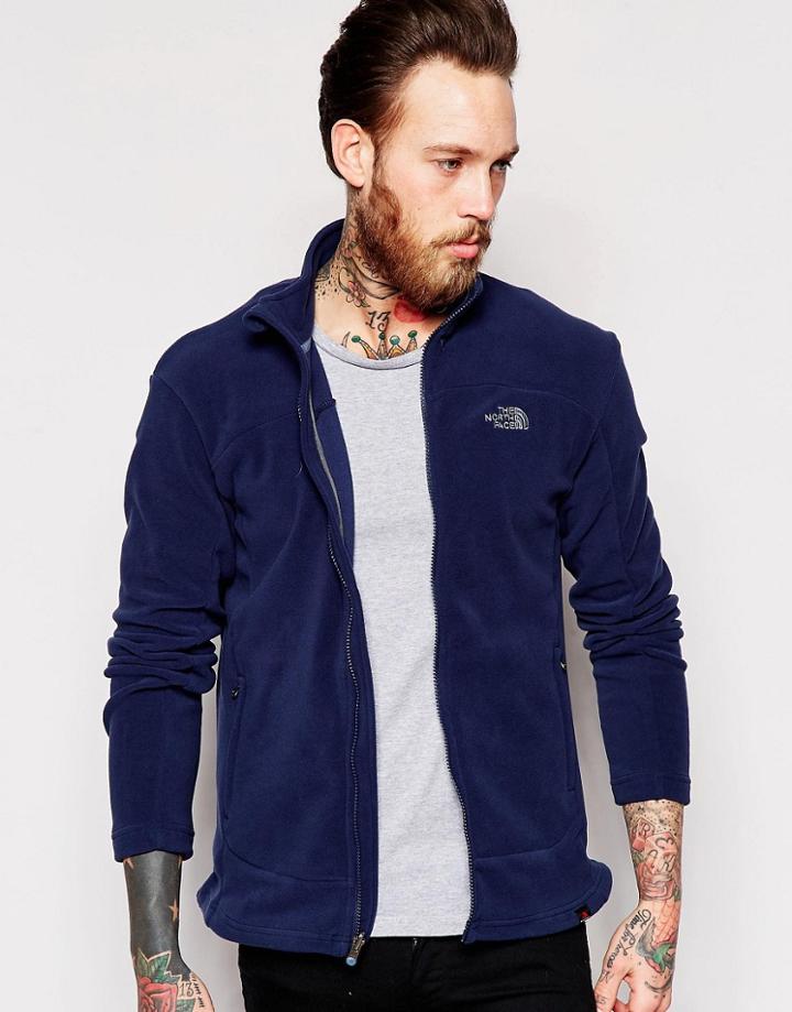 The North Face 100 Glacier Full Zip Fleece - Navy