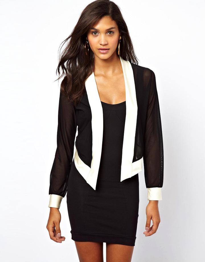 Quontum Chiffon Wrap Top - Black