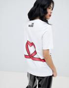 Love Moschino Kind Hands Print T-shirt - White