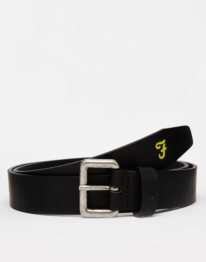 Farah Greco Leather Belt - Black