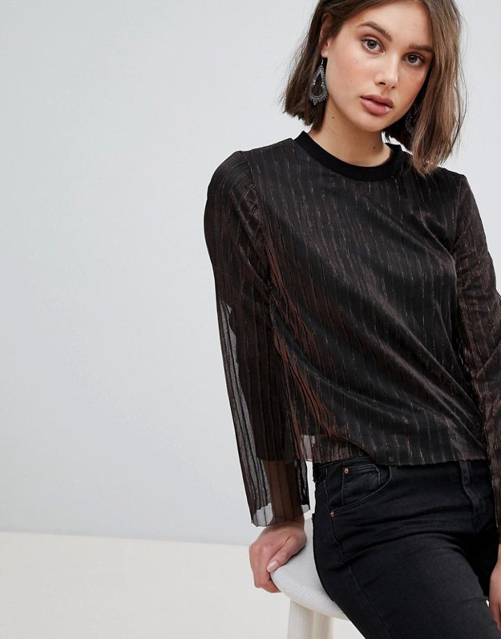 Lavand Metallic Top - Gold