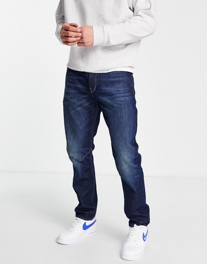 G-star A-staq Tapered Jeans In Dark Wash-blue