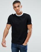 New Look Ringer T-shirt With Side Stripe In Black - Black