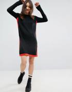 Asos Dress With Sports Tipping - Black