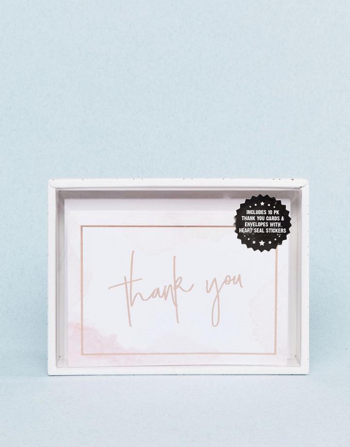 Typo Wedding Thank You Cards 10pk Water Colors - Multi