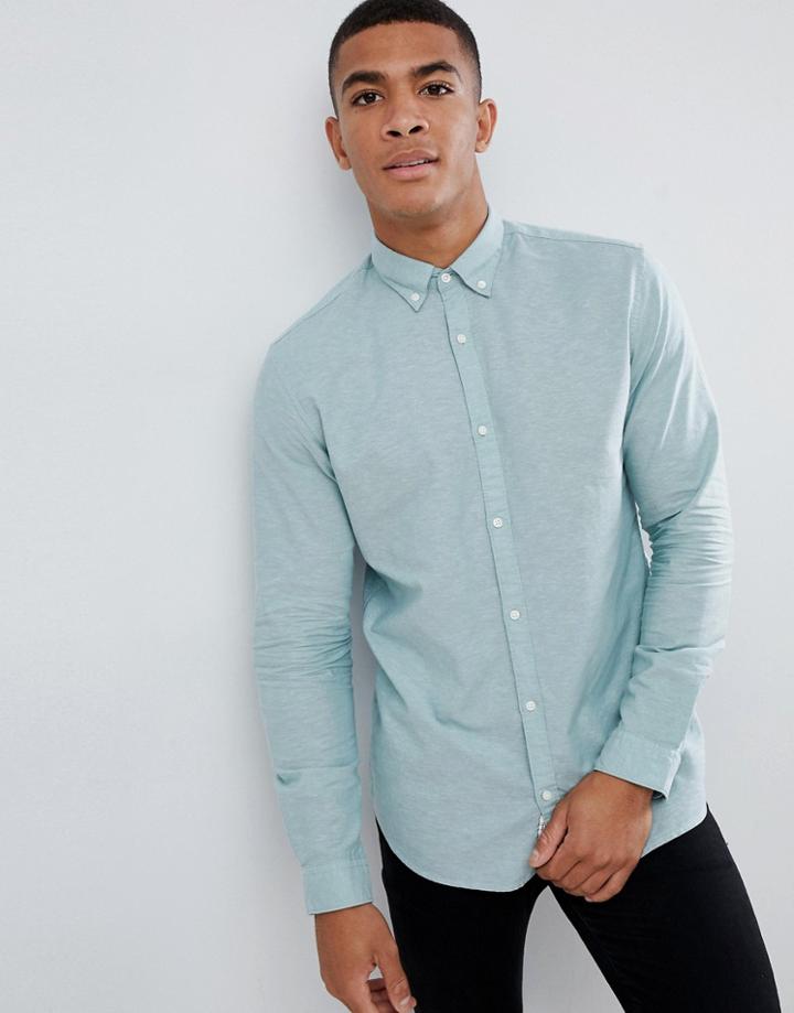 Jack And Jones Premium Linen Mix Shirt - Blue
