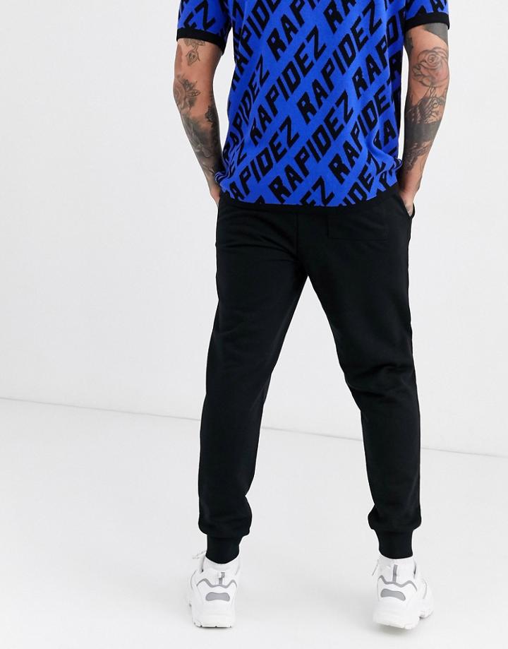 Asos Design Tapered Sweatpants In Black