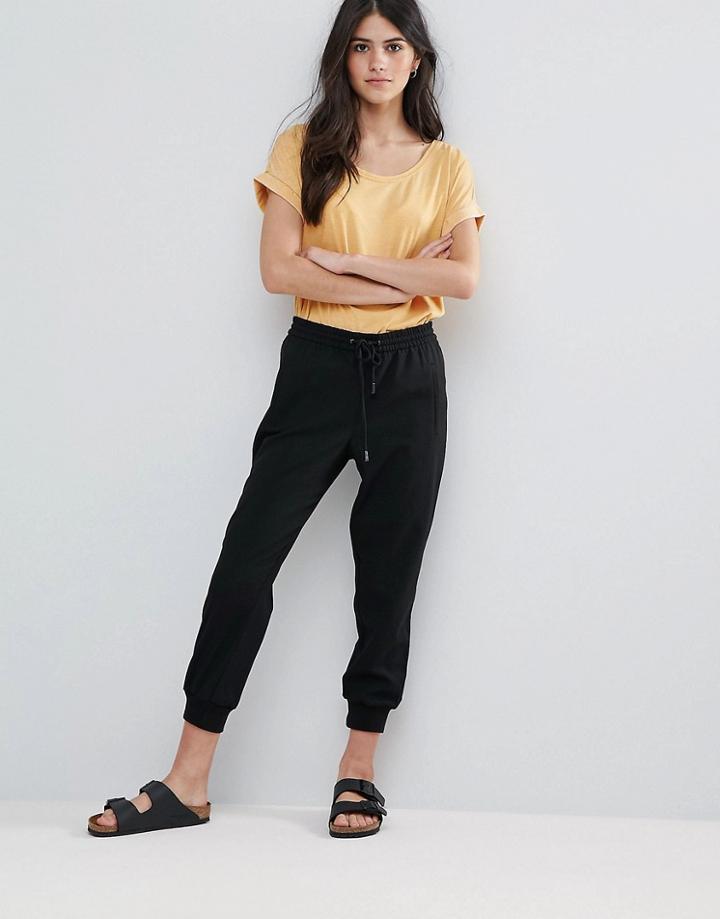 Only Laffi Easy Ribbed Joggers - Black