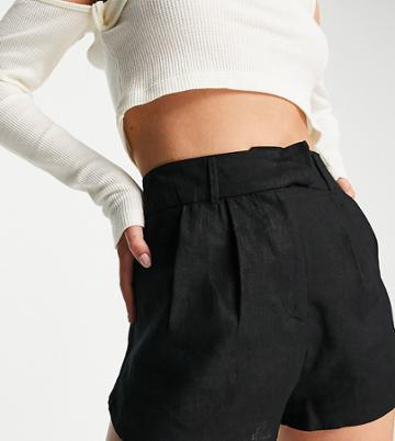 Asyou Linen Shorts In Black