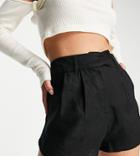 Asyou Linen Shorts In Black