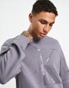 Calvin Klein Jeans Bold Spliced Logo Sweatshirt In Gray